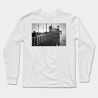 Pedestrian Traffic On The Pier Long Sleeve T-Shirt